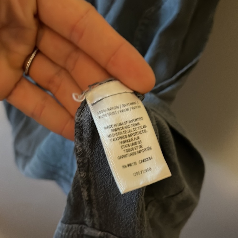 Rayon dress chambray/gray color with pockets by Holding Horses - Picture 8 of 8